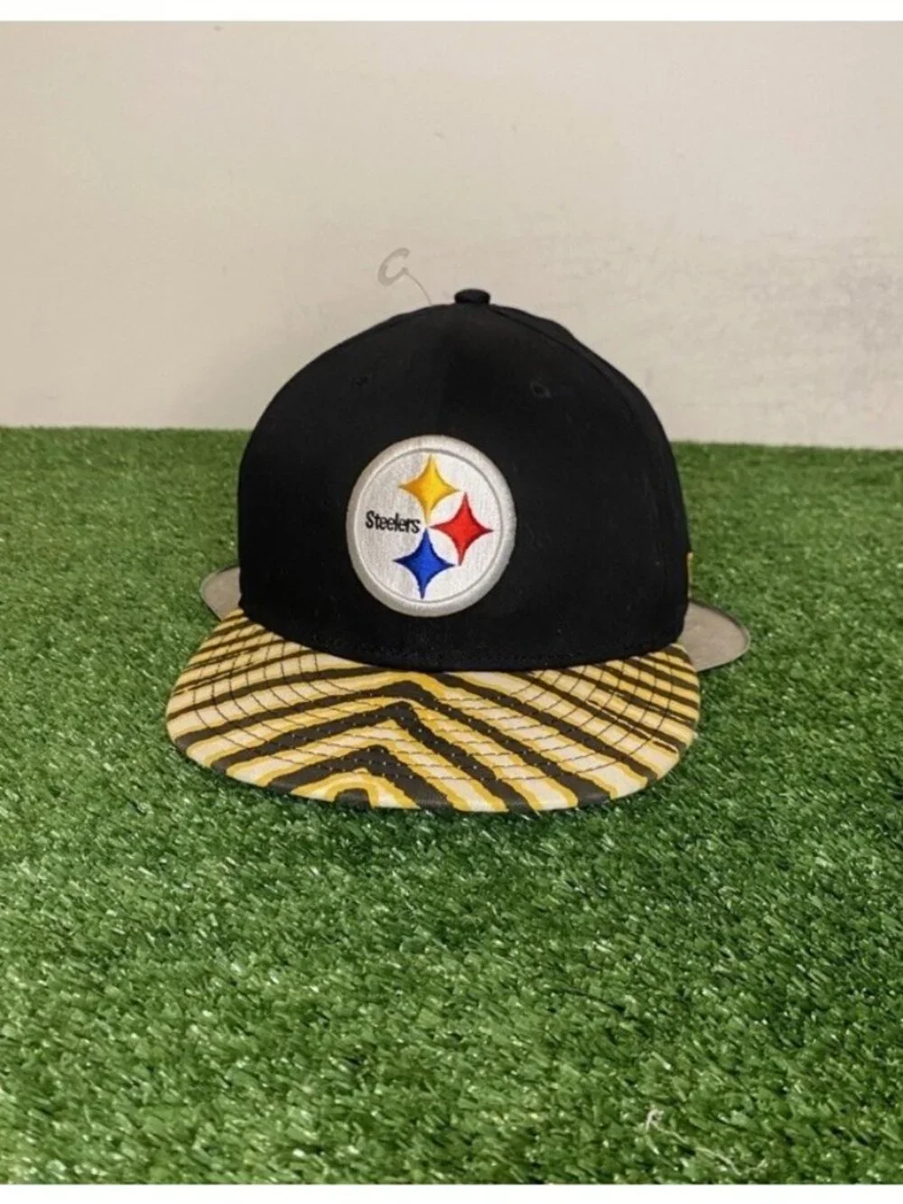Pittsburgh Steelers hat cap snap back black yellow zubaz new era 9fifty mens
